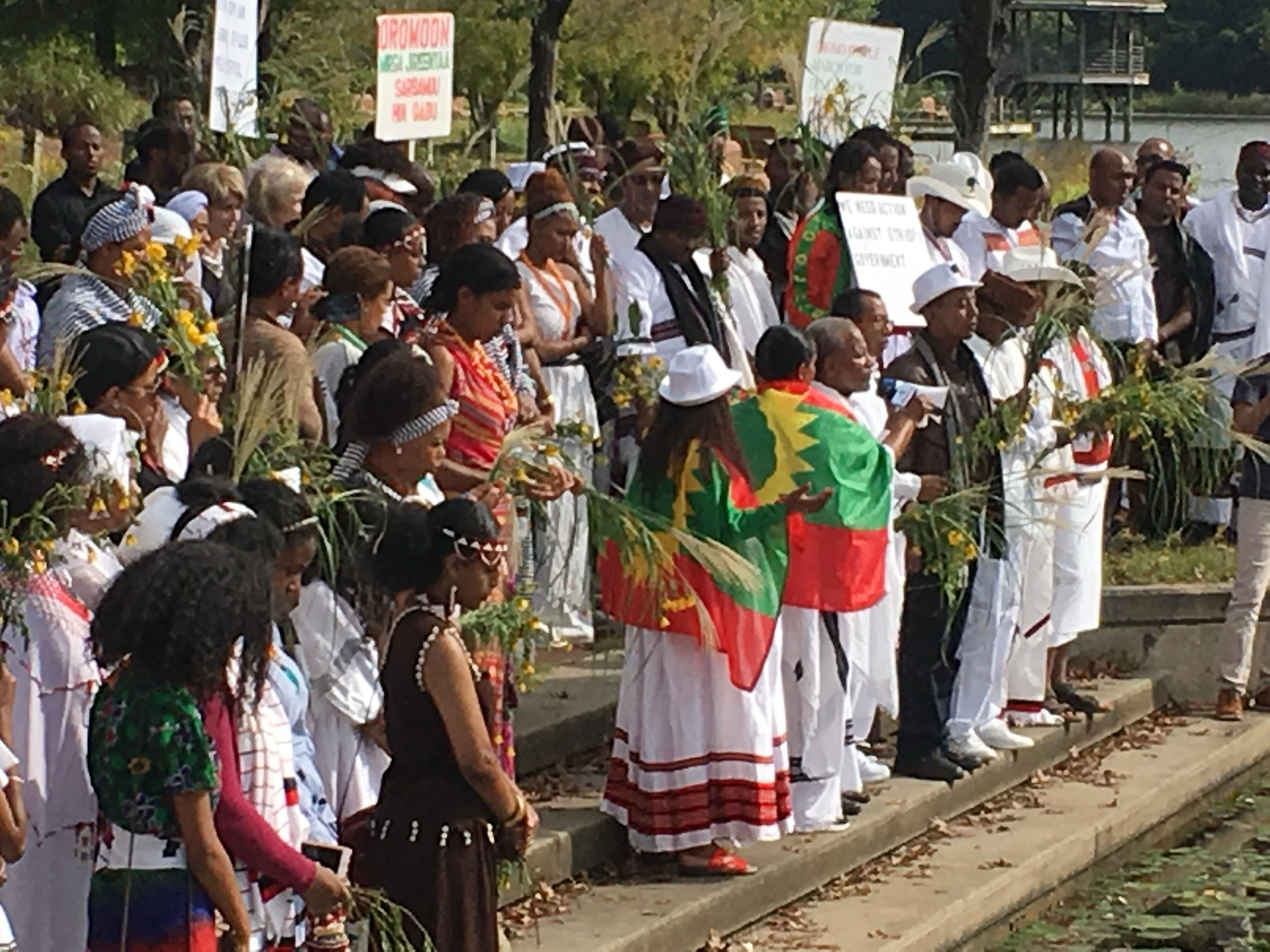 Recent Oromo festival celebration with traditional attire and cultural activities
